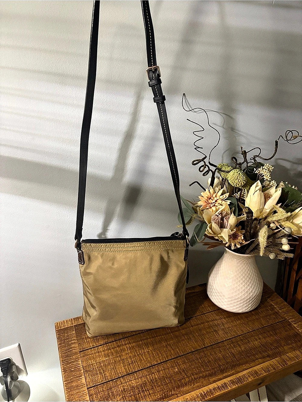 Dooney & Bourke Nylon Crossbody Brown & Pink Bag